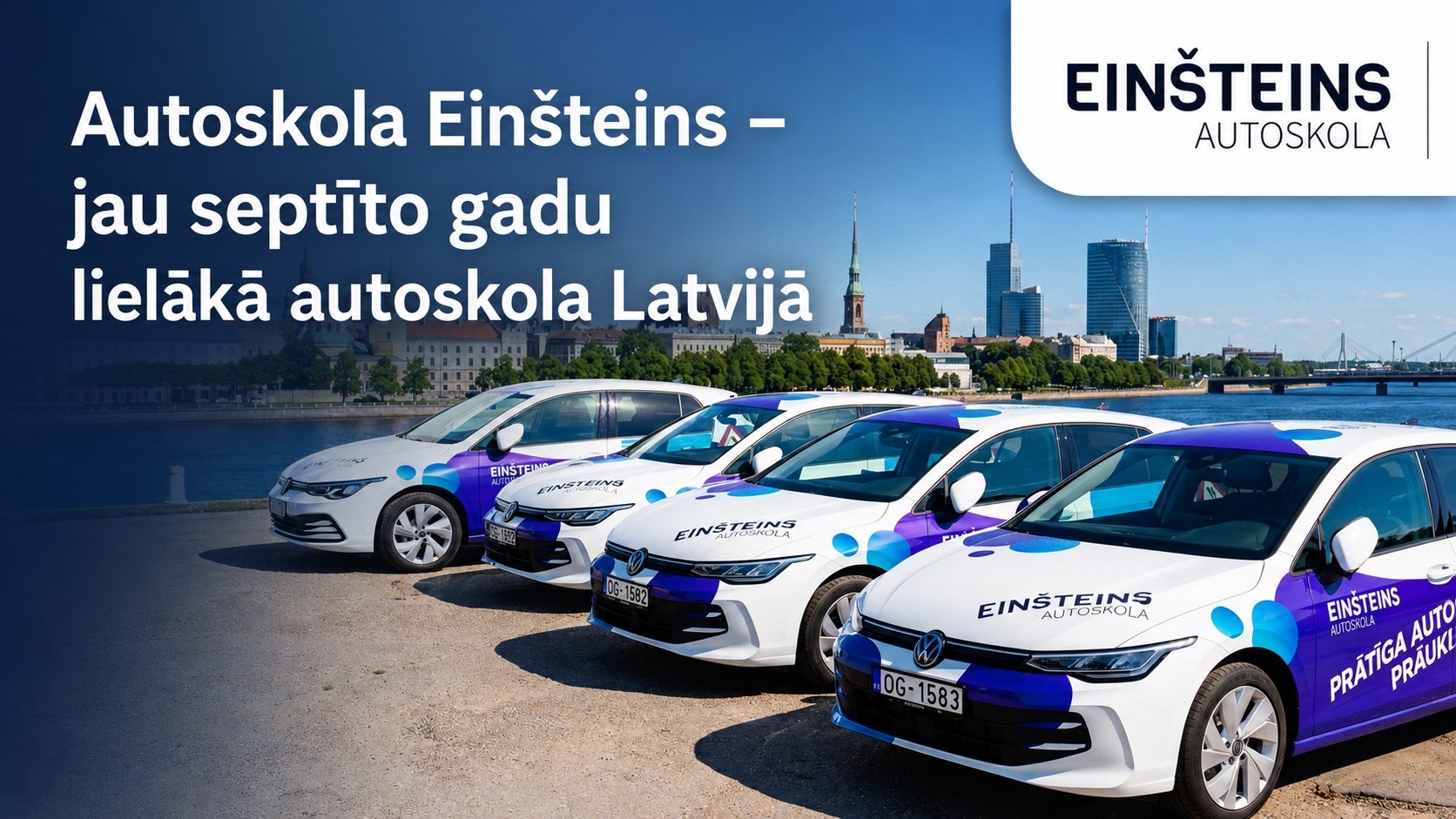 Autoskola Einšteins jau septīto gadu ir lielākā autoskola Latvijā