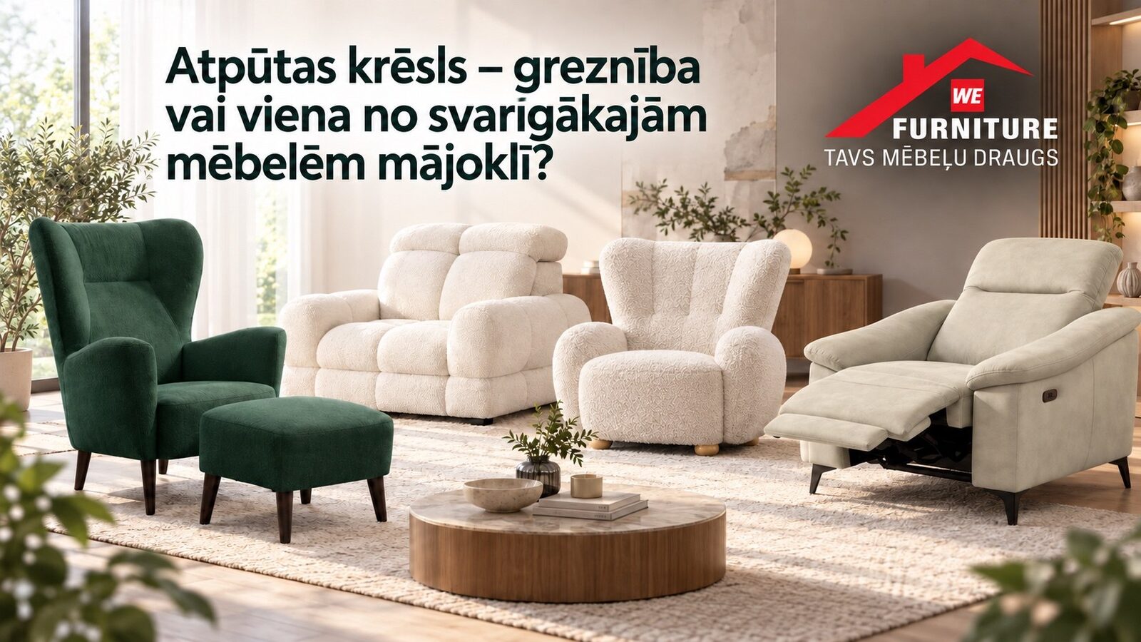 Atpūtas krēsls – greznība vai viena no svarīgākajām mēbelēm mājoklī?