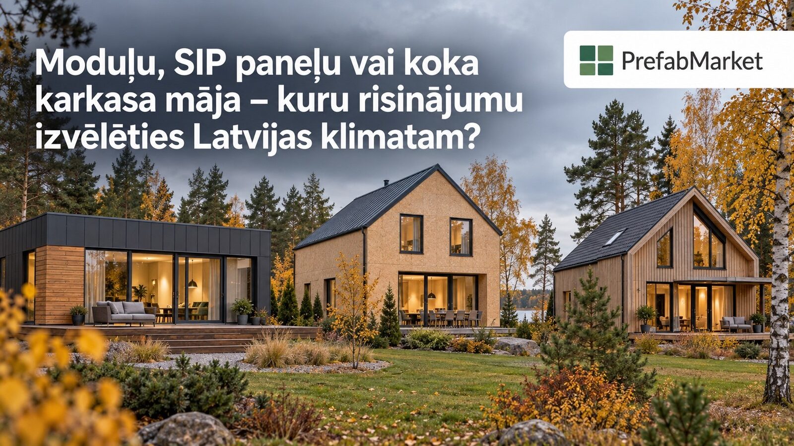 Moduļu, SIP paneļu vai koka karkasa māja – kuru risinājumu izvēlēties Latvijas klimatam?