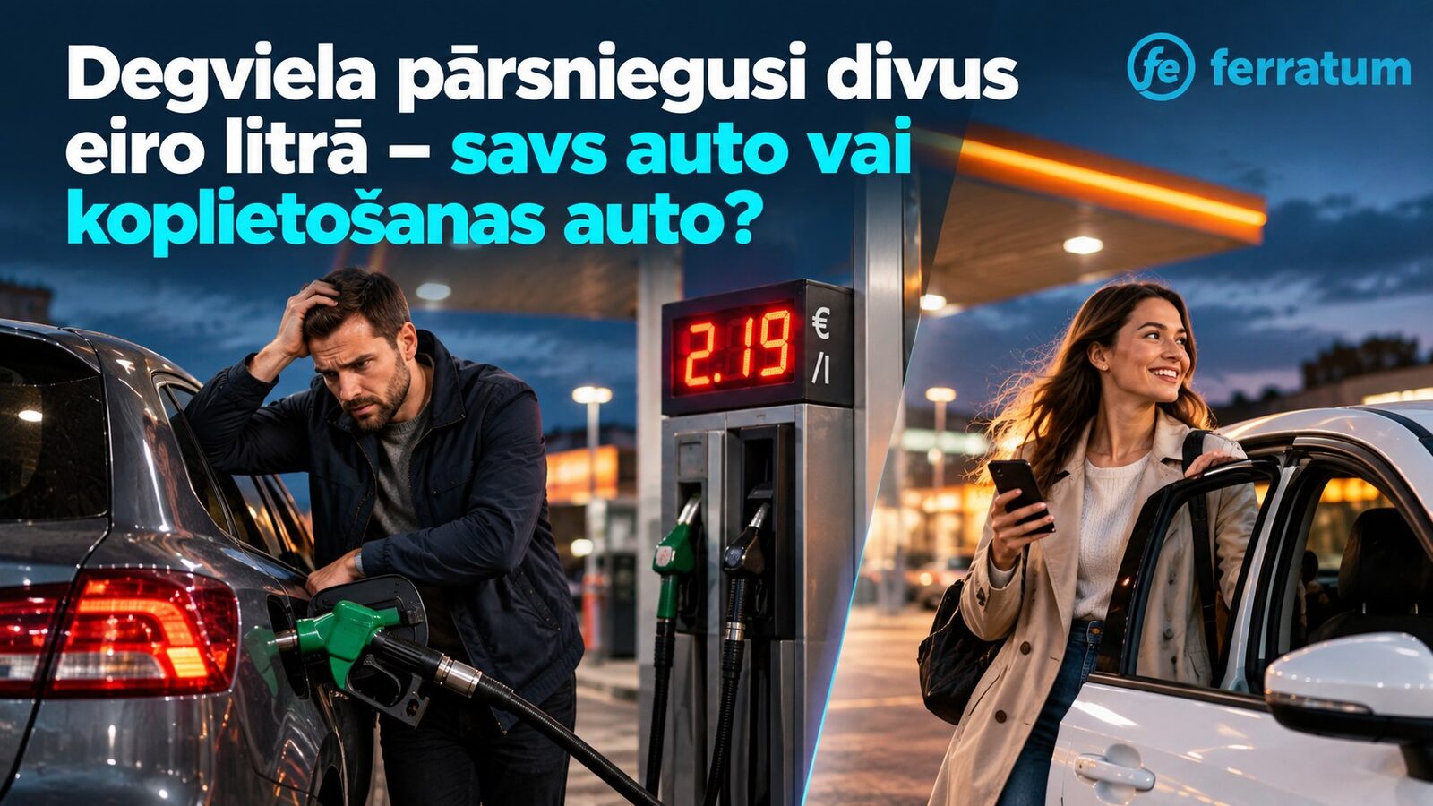 Degviela pārsniegusi divus eiro litrā – savs auto vai koplietošanas auto?