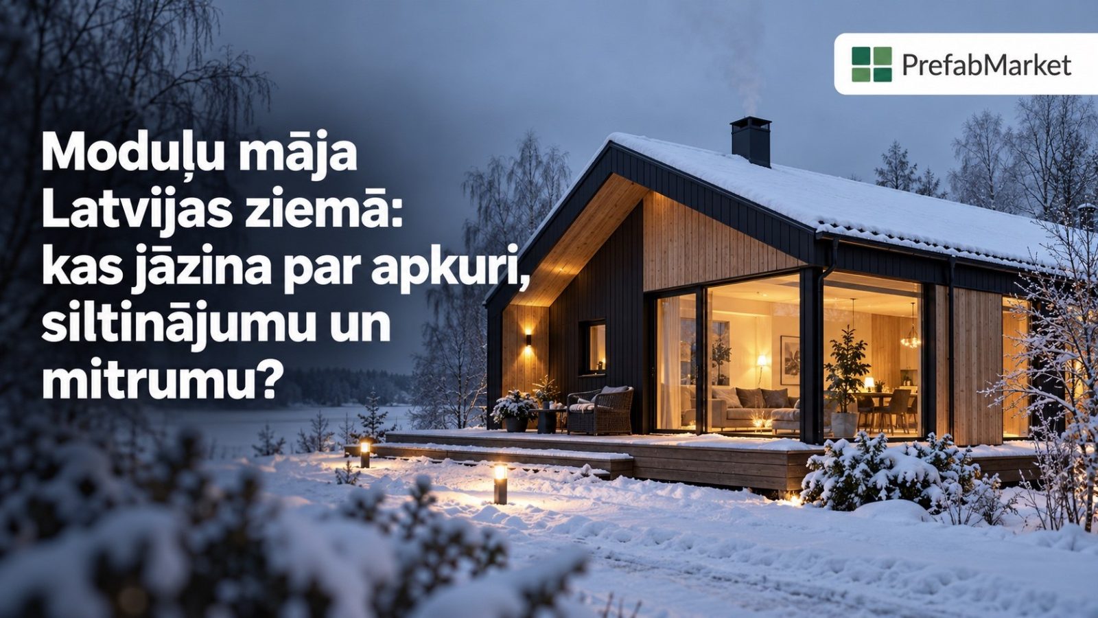 Moduļu māja Latvijas ziemā: kas jāzina par apkuri, siltinājumu un mitrumu?