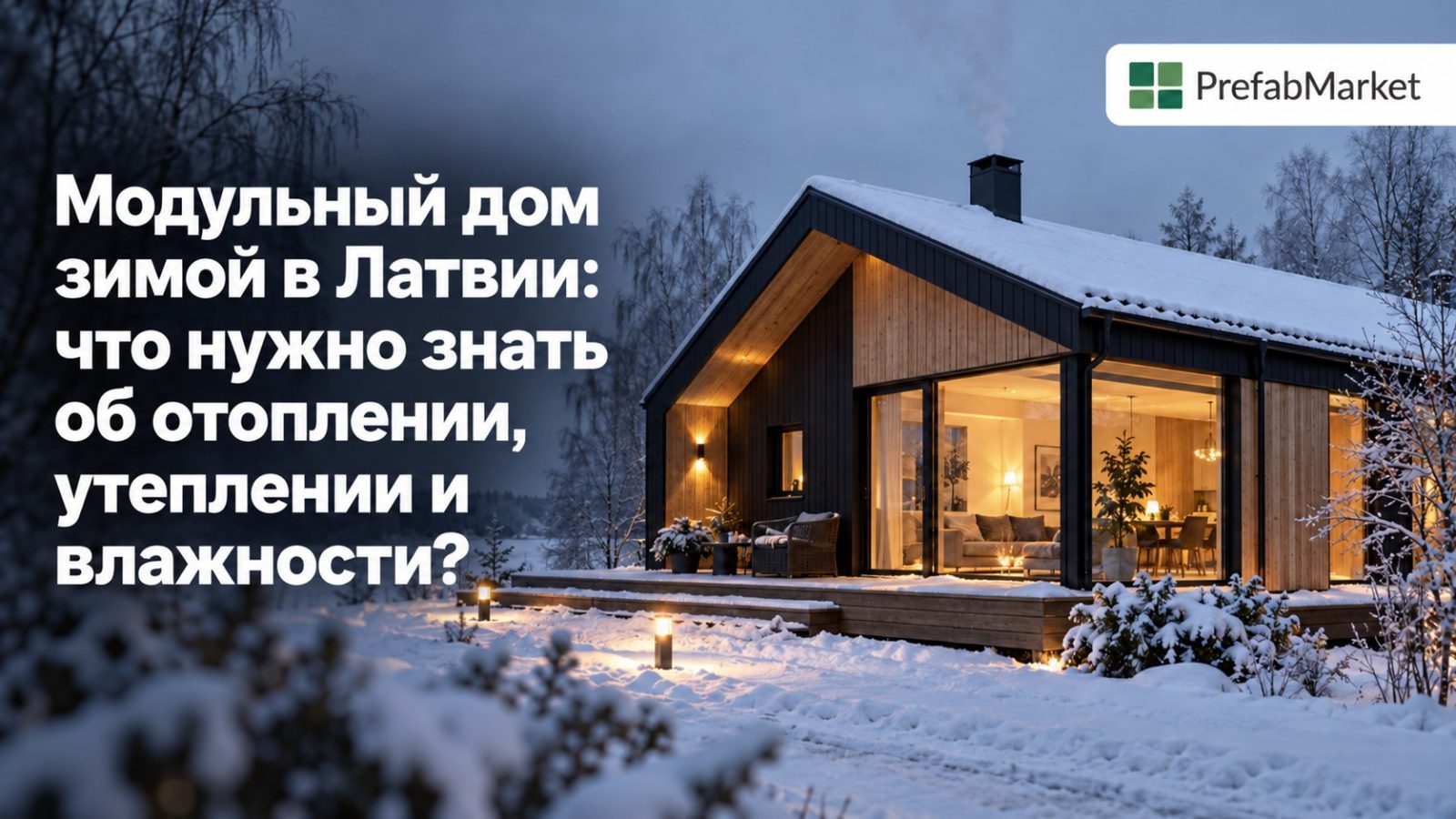 Модульный дом зимой в Латвии: что нужно знать об отоплении, утеплении и влажности?