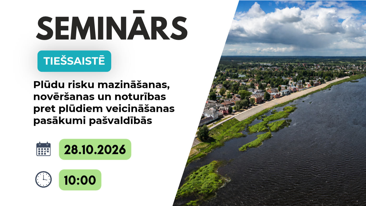 Pašvaldībām rīkos semināru par atbalsta programmu plūdu risku mazināšanai