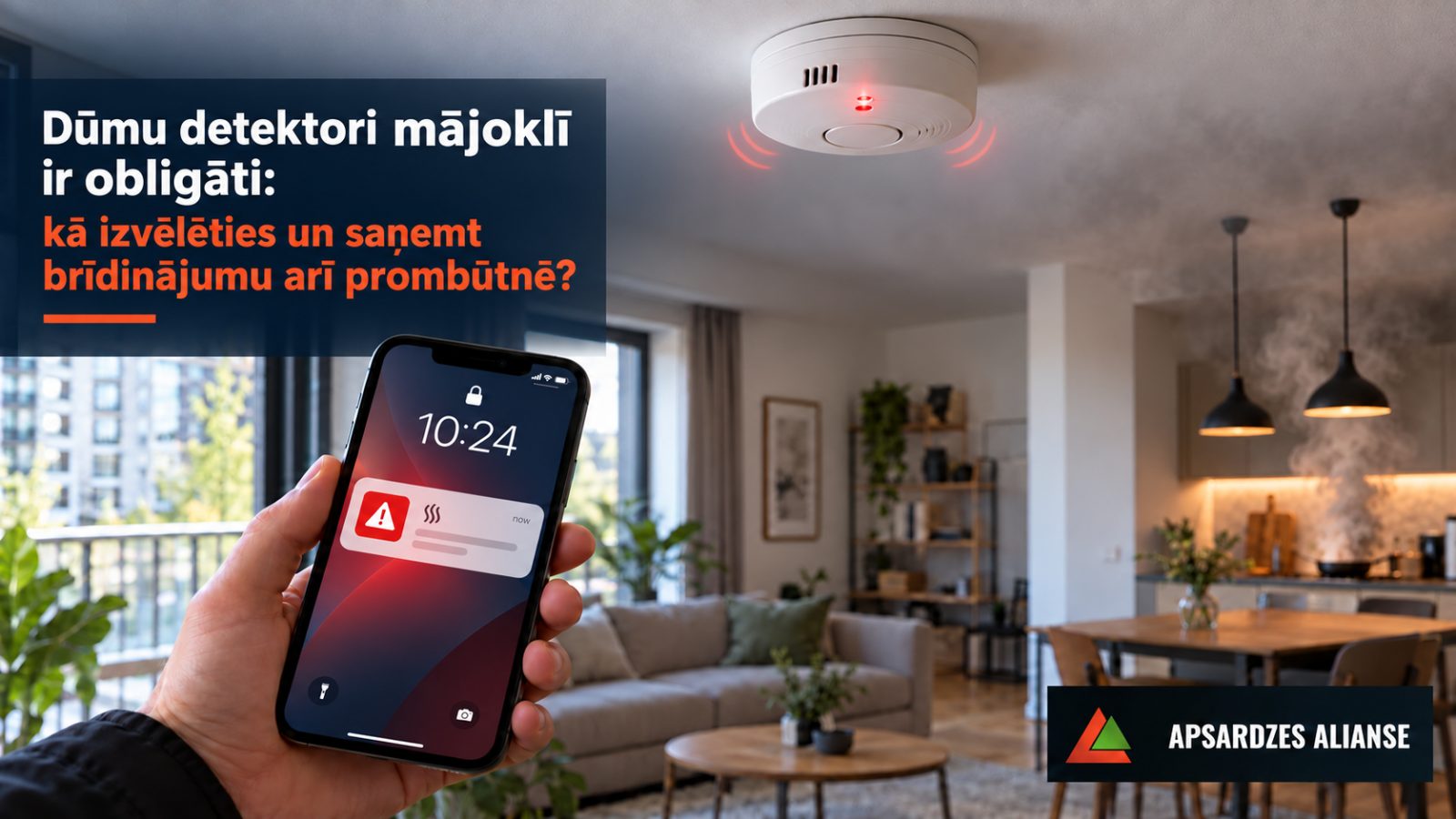 Dūmu detektori mājoklī ir obligāti: kā izvēlēties un saņemt brīdinājumu arī prombūtnē?