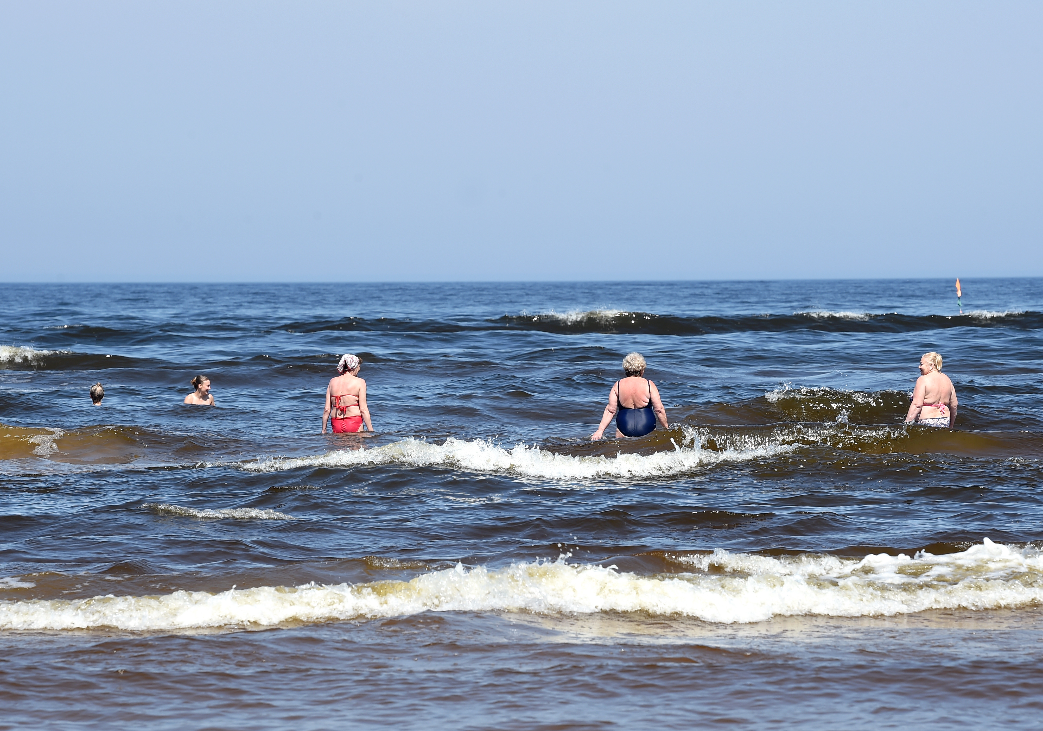 Самая теплая вода в море на побережье Курземе и северной Видземе