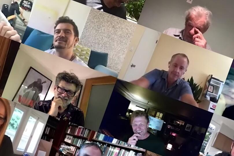 Когда понимаешь, что следующий час пройдет восхитительно: актеры из «Властелина колец» созвонились по Zoom и от души поболтали