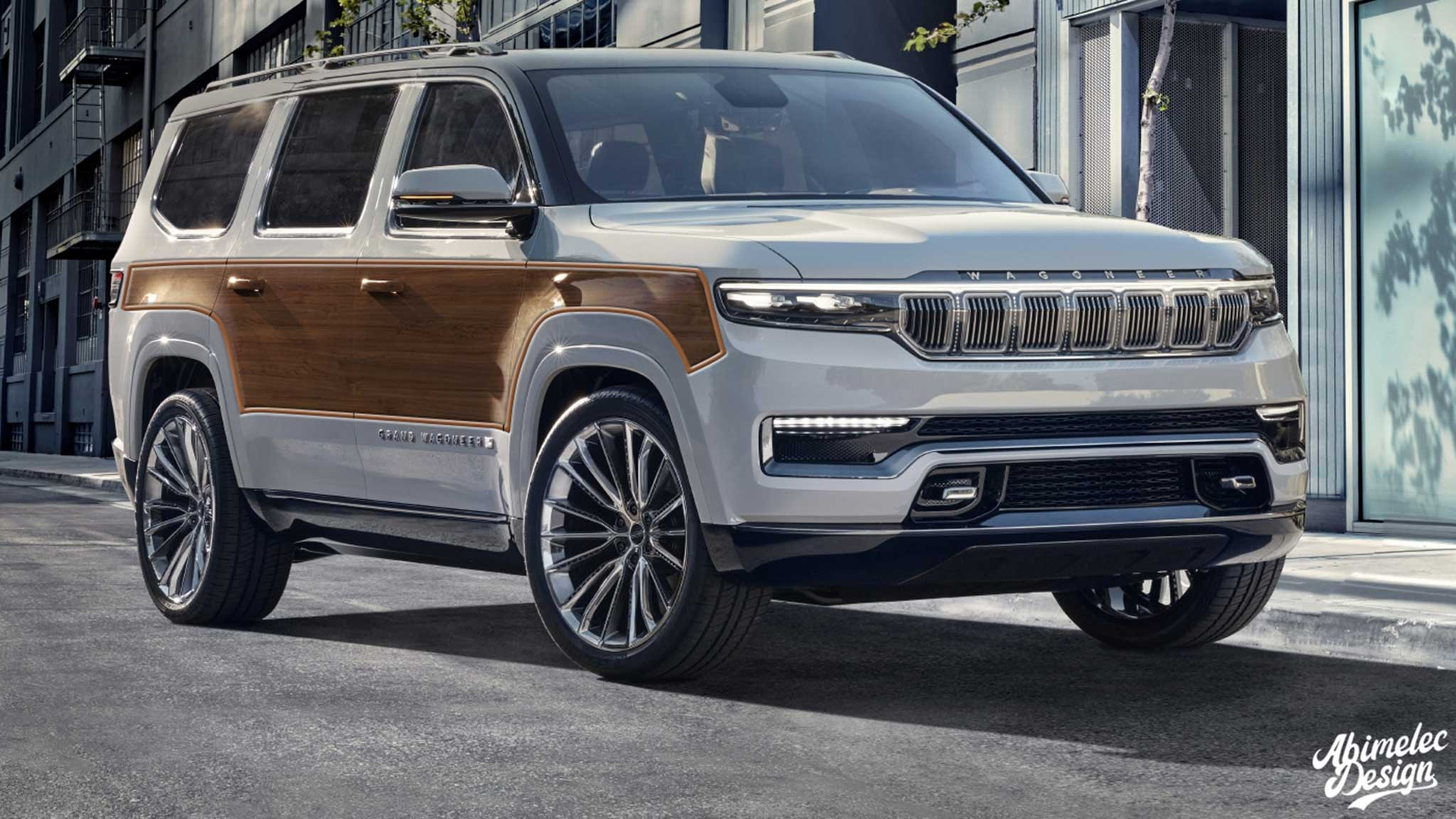 Светящаяся решётка радиатора Jeep Grand Wagoneer