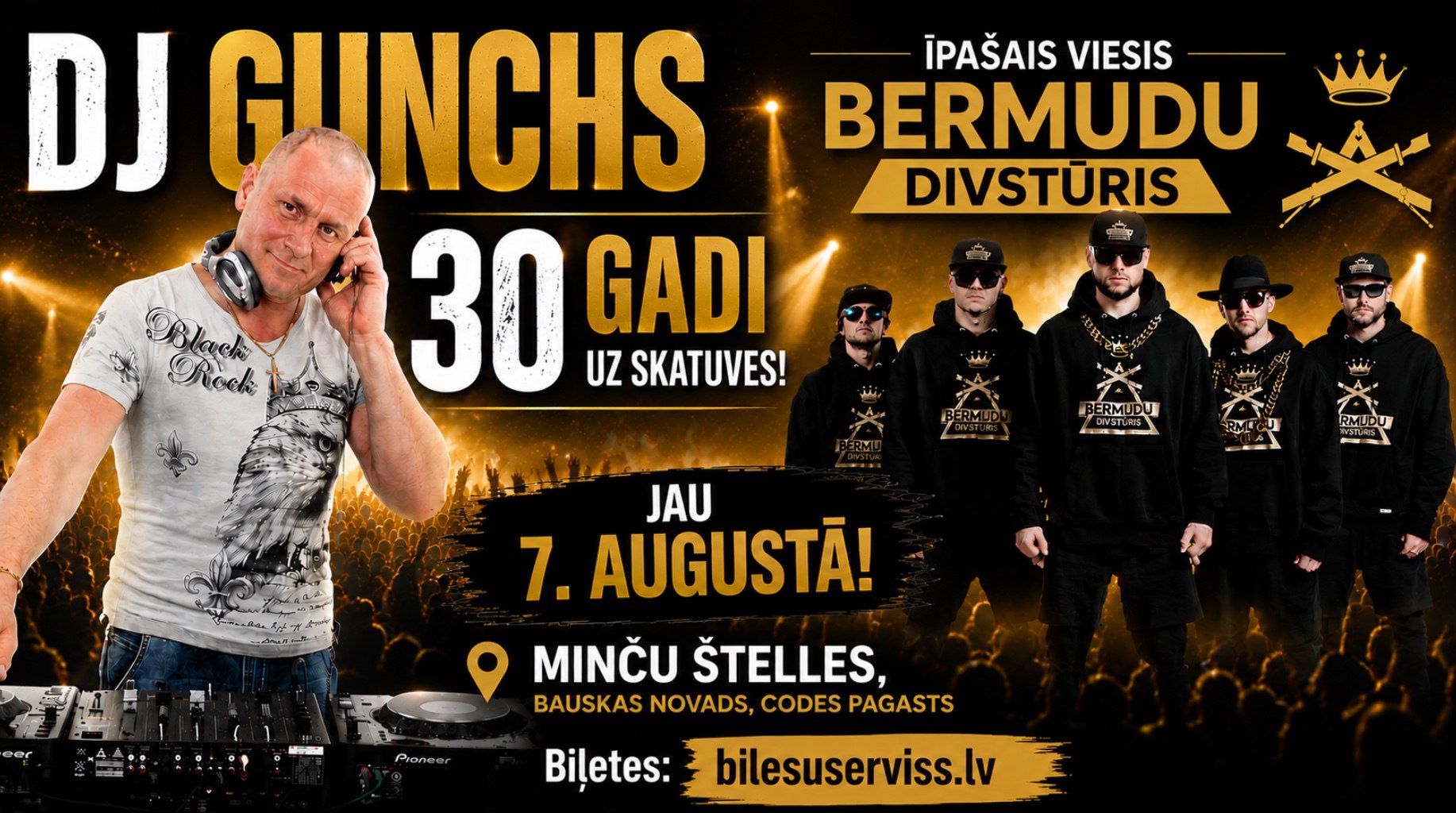 DJ Gunchs svinēs 30 gadus uz skatuves – jubilejas koncertā uzstāsies arī Bermudu Divstūris