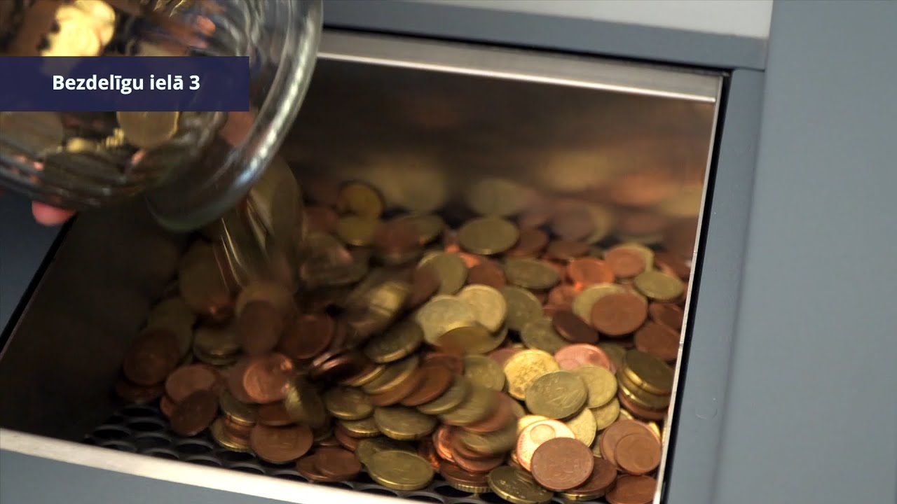 В автоматы самообслуживания Банка Латвии сдано 9,1 млн монет