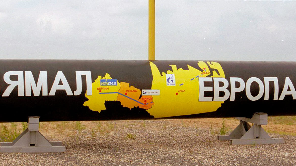 Поставки газа по трубопроводу «Ямал — Европа» сократились на 40%