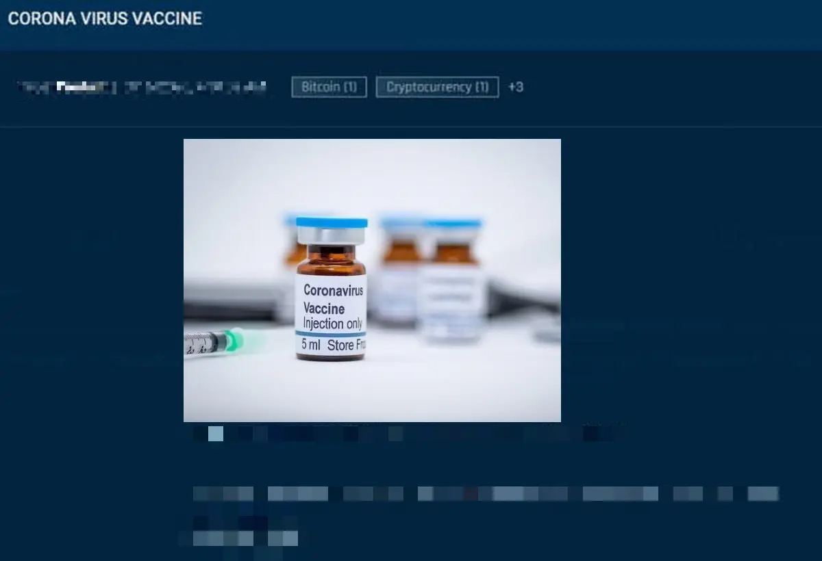 Паспорта вакцинации, тесты и вакцины - сколько это стоит в Dark Net