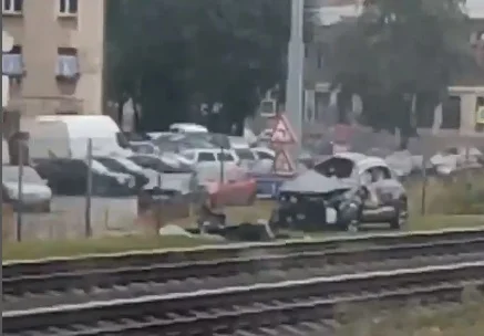 В Риге произошла авария с участием каршерингового автомобиля (ВИДЕО)