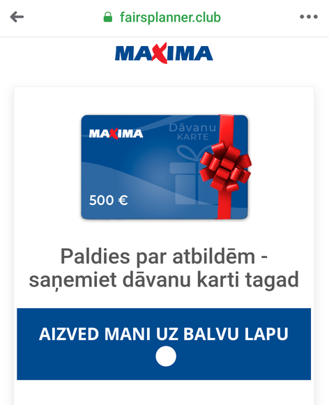 “Maxima Latvija” предупреждает о мошеннической лотерее от имени компании