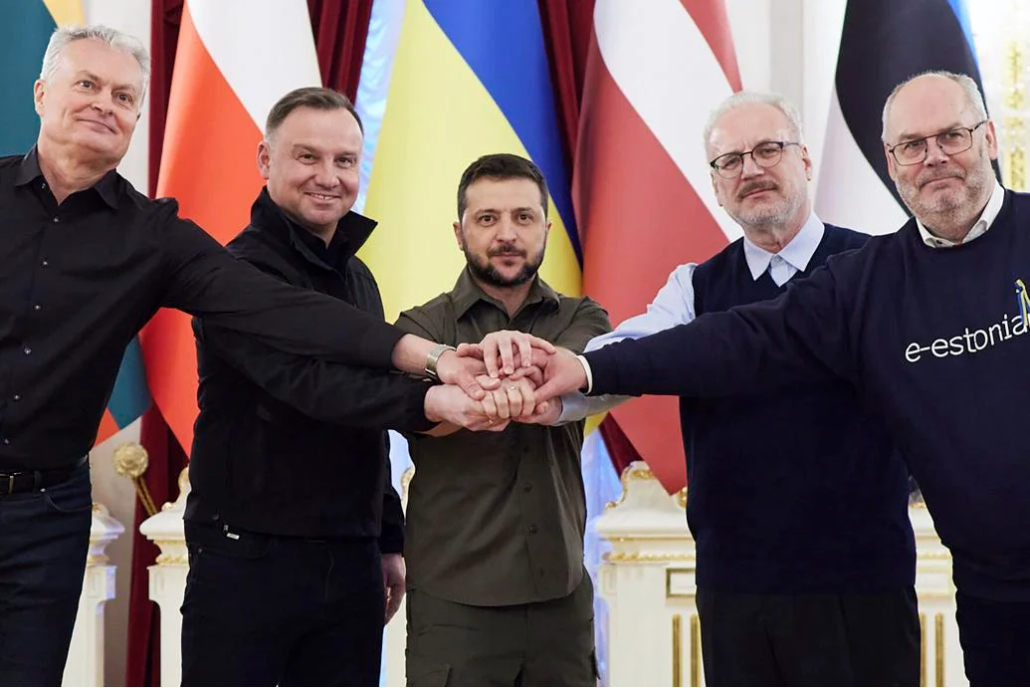 Президенты стран Балтии и Польши встретились с Владимиром Зеленским в Киеве