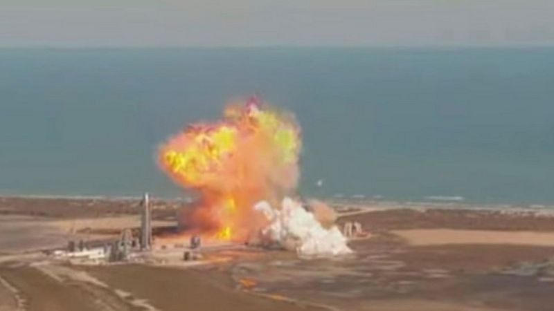 "Старшип" Илона Маска снова взорвался при посадке (Видео)