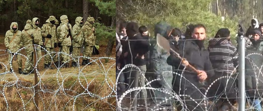 На границе Беларуси с Польшей собрались сотни мигрантов. Варшава привела войска в готовность