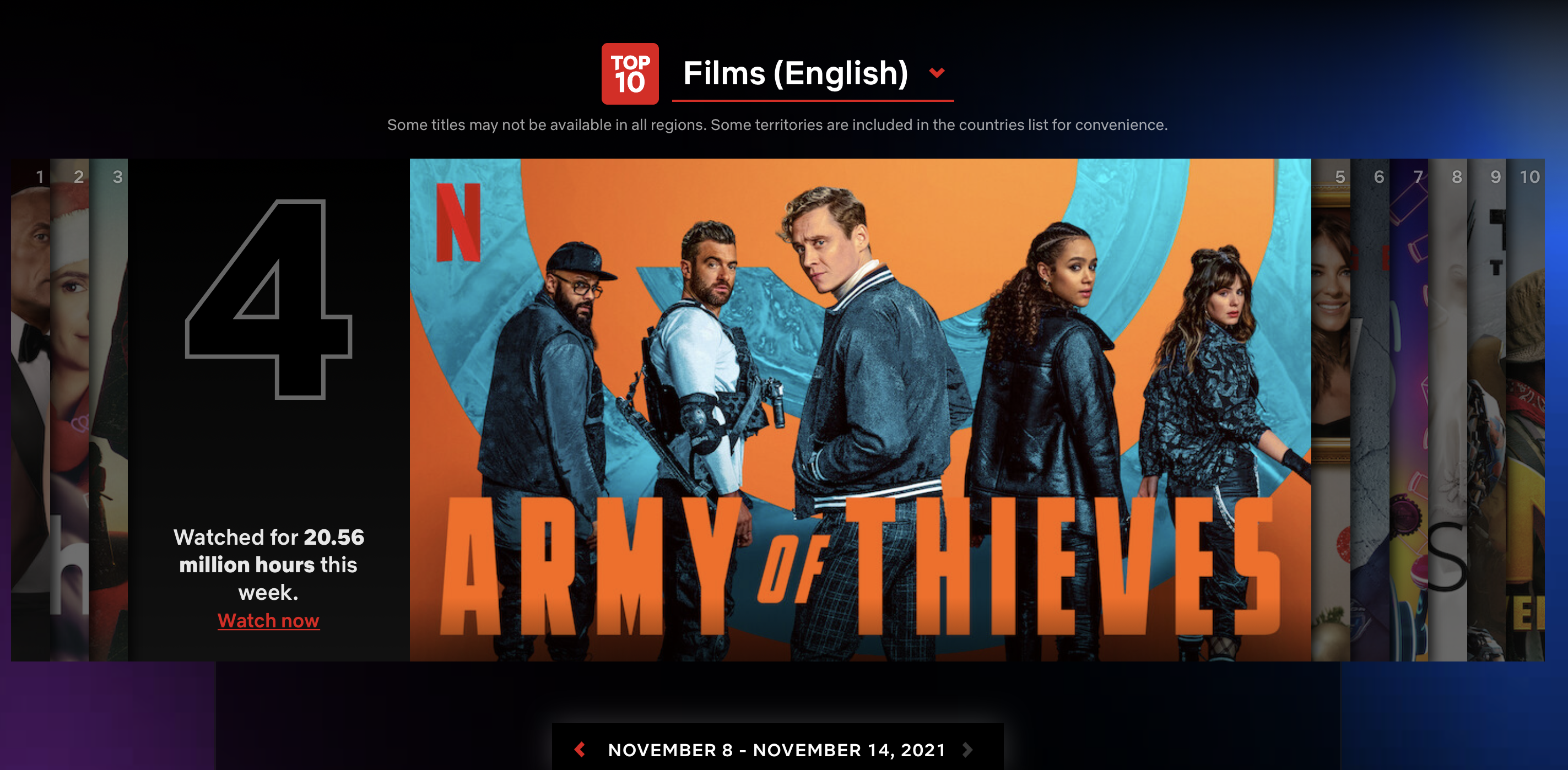 Netflix создал сайт со списками самых популярных фильмов и сериалов