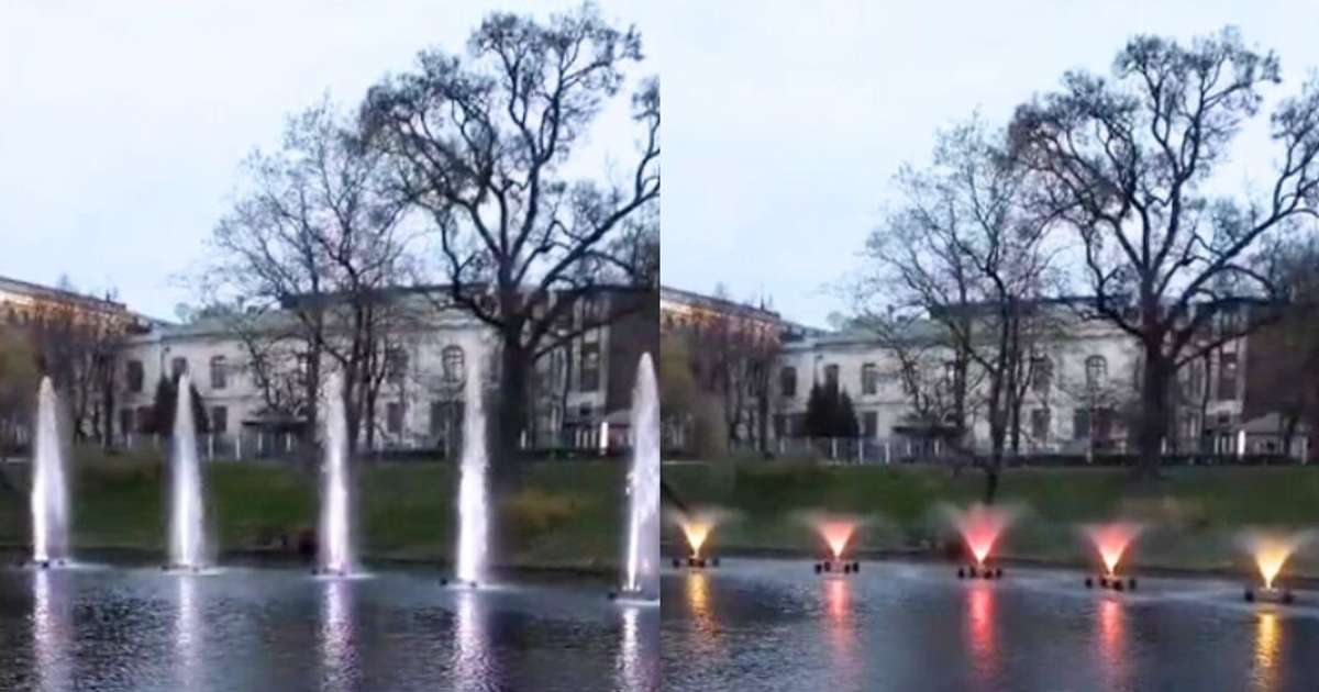 Rīgas kanālā darbu sākusi jauna izgaismota strūklaka