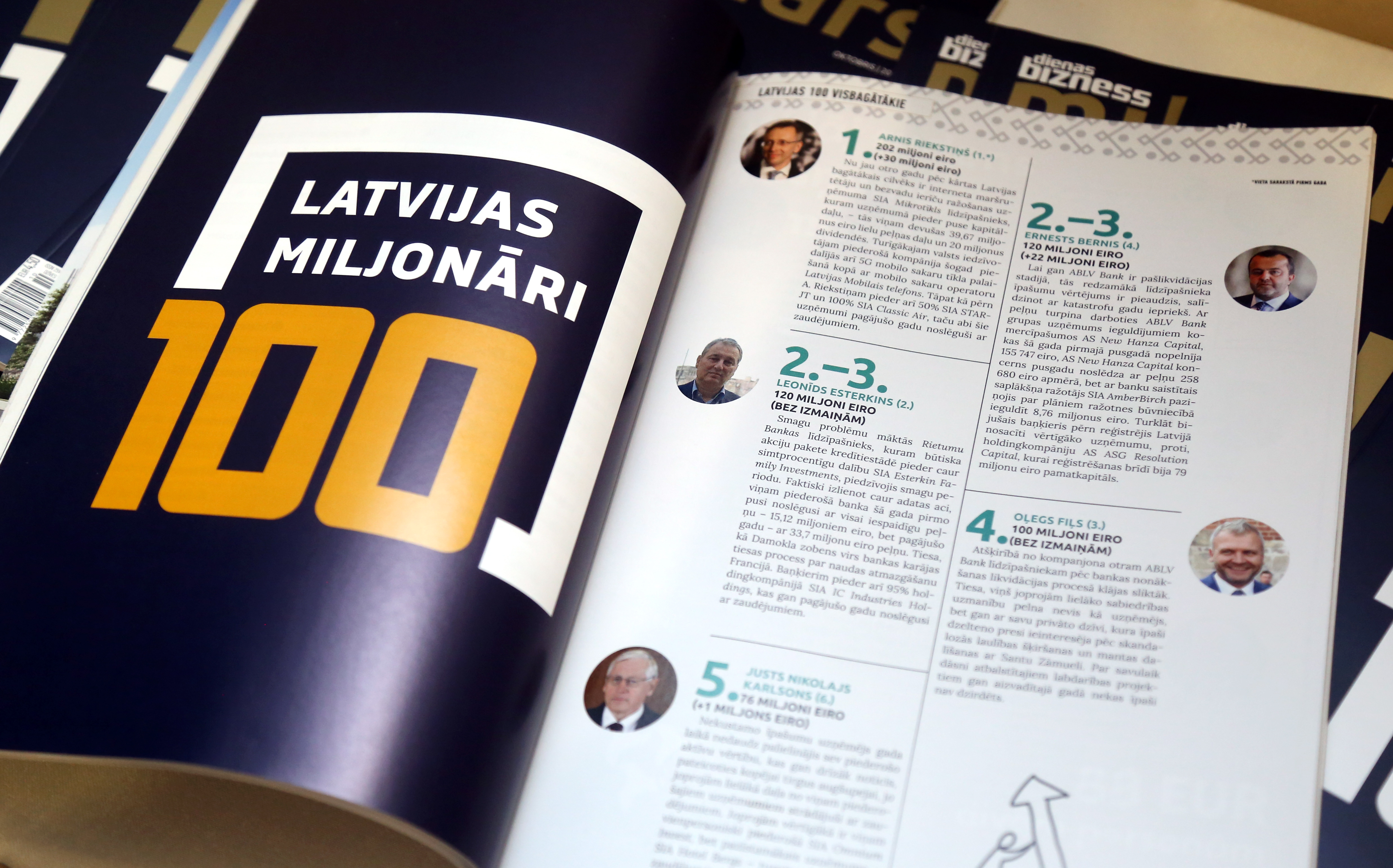 Latvijas miljonāru saraksta līderos "Rietumu bankas" un "ABLV Bank" īpašnieki