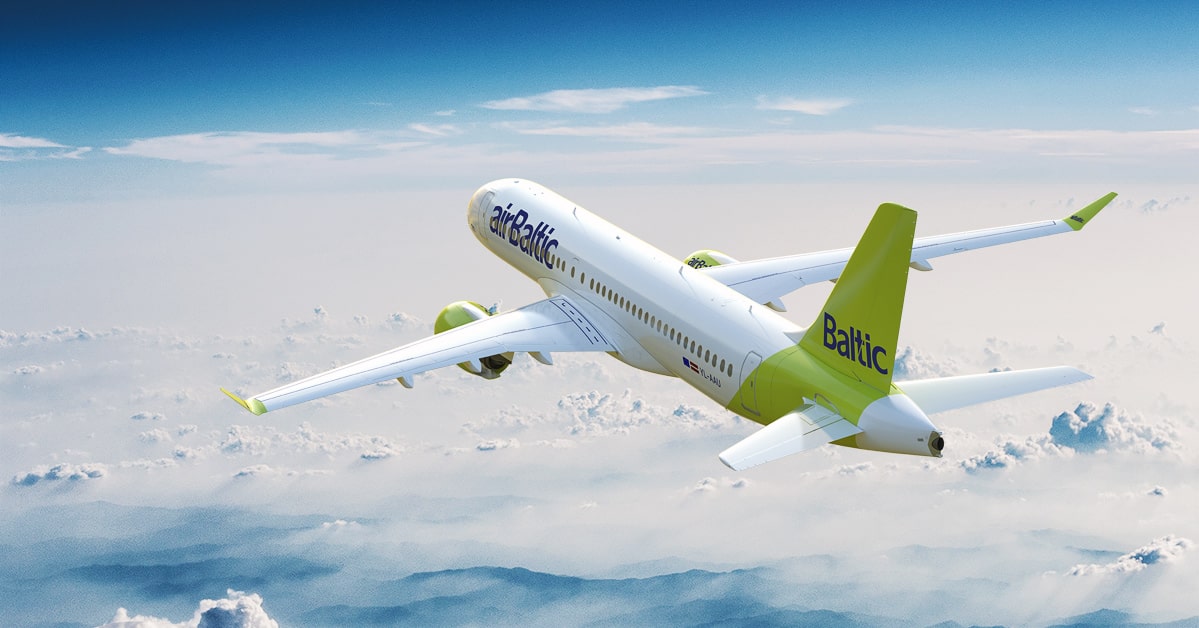 Самолет airBaltic ненадолго вошел в воздушное пространство Беларуси