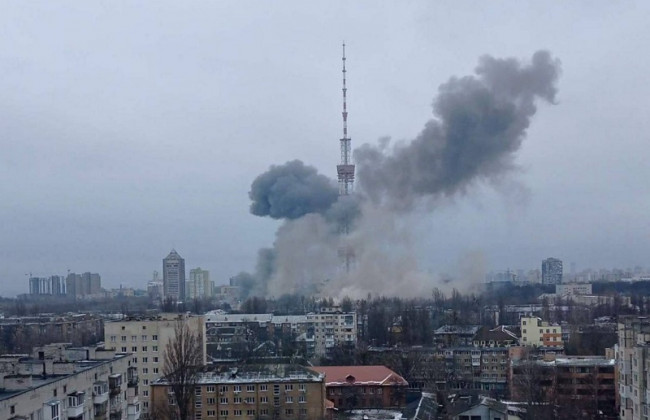 Взрыв в районе телевышки - Киев остался без телевидения