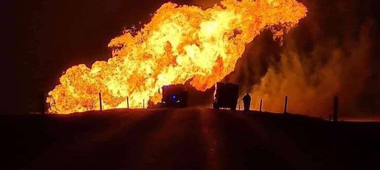 В Пасвальском районе Литвы взорвался газопровод, ведущий в Латвию