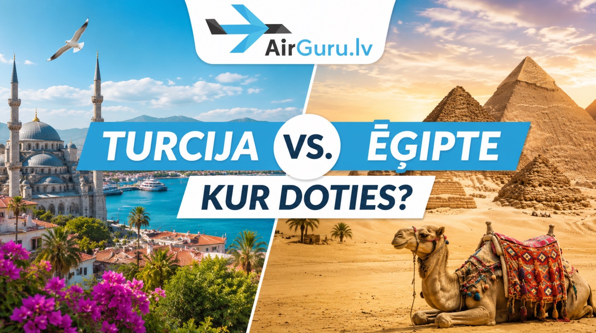 Turcija vai Ēģipte – kuru galamērķi izvēlēties nākamajam atvaļinājumam?