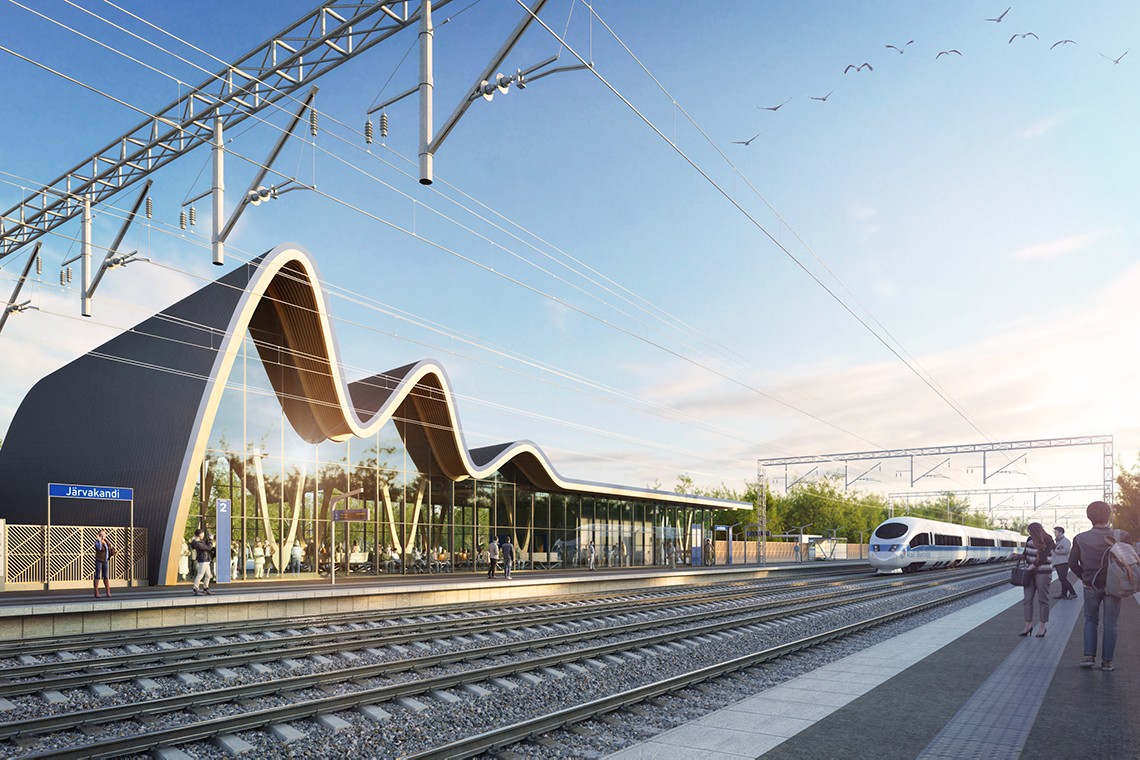 На линии Rail Baltica в Латвии запланировано  строительство 19 станций