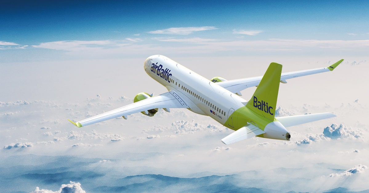 Самыми востребованными маршрутами "airBaltic" в июле были Лондон, Ницца и Цюрих