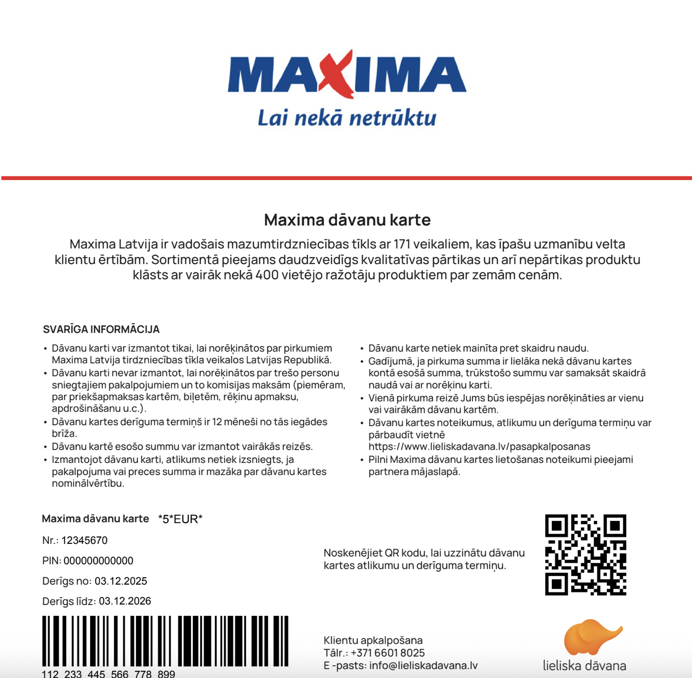 Maxima Latvija вводит новые цифровые подарочные карты Maxima Latvija вводит новые цифровые подарочные карты
