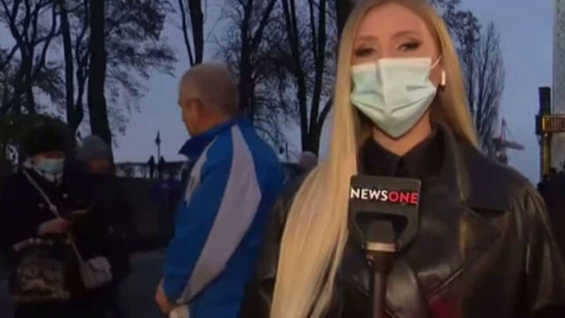 На украинскую журналистку напали в прямом эфире