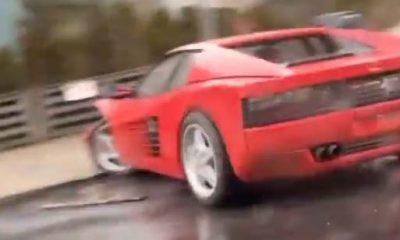 В Юрмале разбили эксклюзивный Ferrari