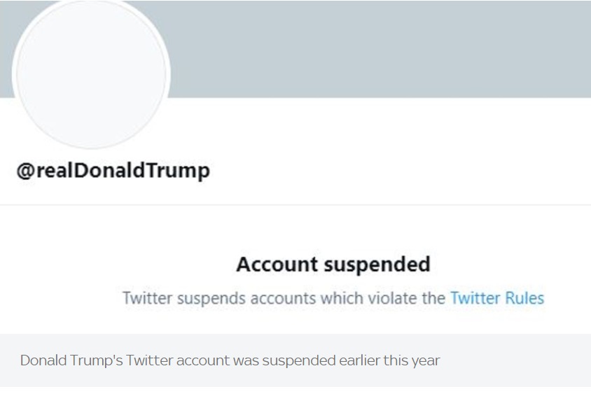 Twitter заблокировал созданные для публикации заявлений Трампа аккаунты Twitter заблокировал созданные для публикации заявлений Трампа аккаунты