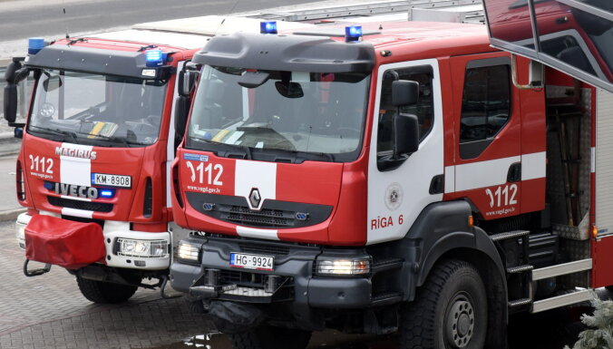 В Риге ветер уронил деревья на 5 автомобилей