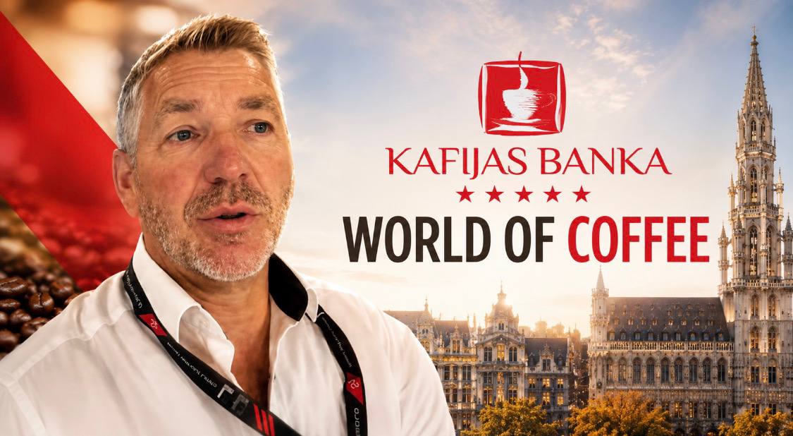 Briselē notiek “World of Coffee 2026” – Kafijas Banka aktīvi seko globālās kafijas industrijas tendencēm Briselē notiek “World of Coffee 2026” – Kafijas Banka aktīvi seko globālās kafijas industrijas tendencēm