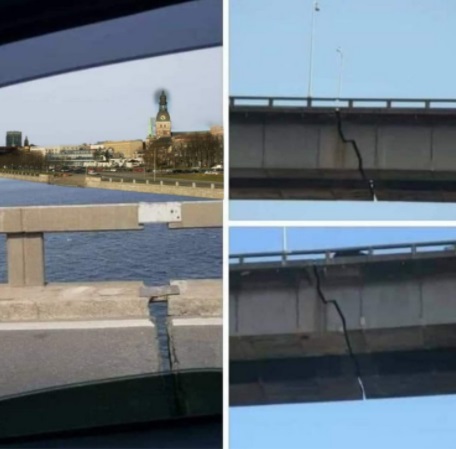 Латвийцы делятся фотографиями треснувшего моста в Бразилии Латвийцы делятся фотографиями треснувшего моста в Бразилии